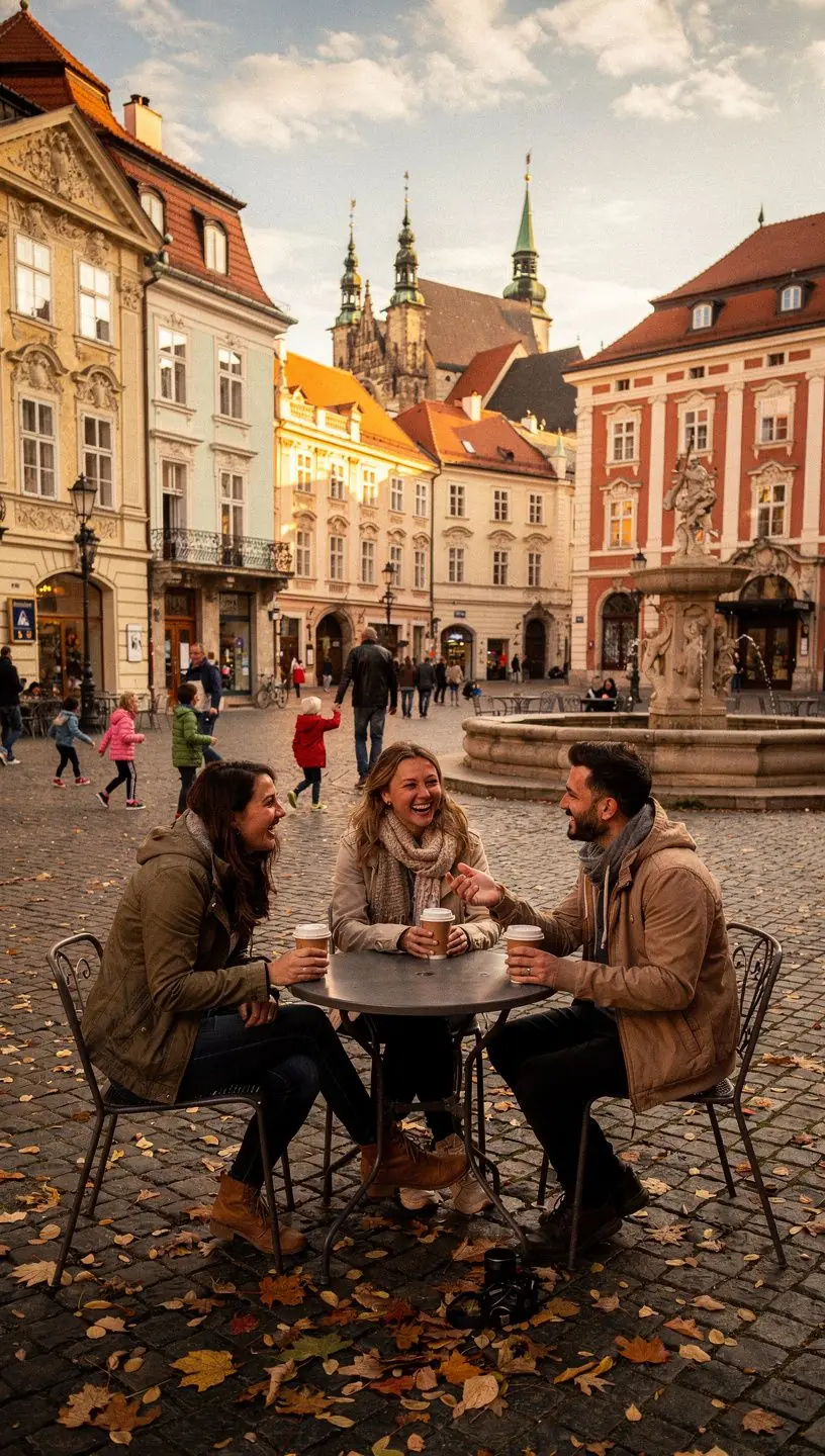 A bustling market in Košice showcasing traditional Slovak crafts and local produce attracting enthusiastic visitors.